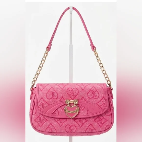 Retro Juicy Couture Pink Precious Moments Flap Shoulder Bag - Picture 2 of 9